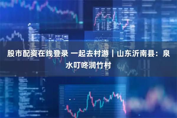 股市配资在线登录 一起去村游｜山东沂南县：泉水叮咚润竹村